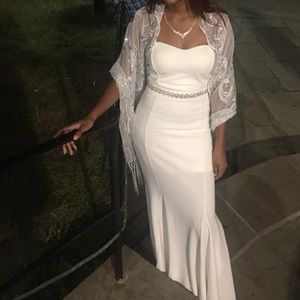 White prom dress